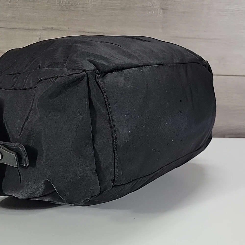 Tumi Black Nylon/Leather Tote with Dual Top Handles